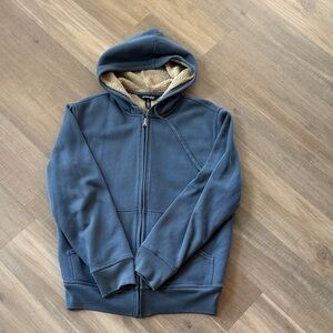 St. John's Bay Navy Blue Zip-Up Hoodie with Sherpa Lining